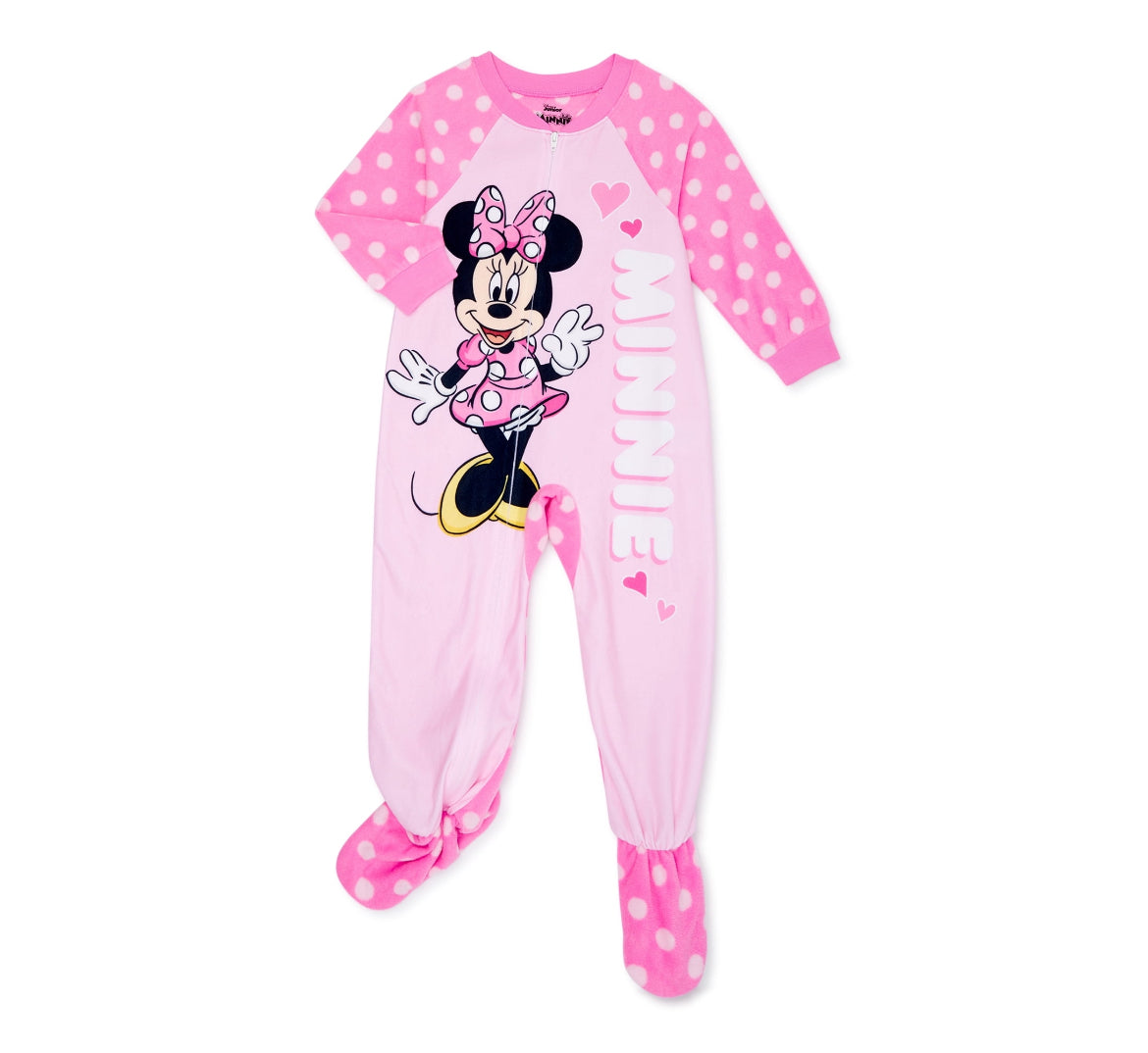 Minnie Mouse Baby Girl Microfleece Blanket Sleeper Pajamas