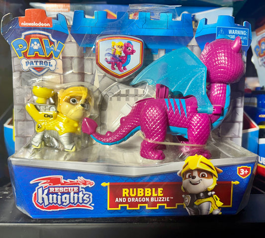 Paw Patrol Rescue Knights Rubble and Dragon Blizzie 40963