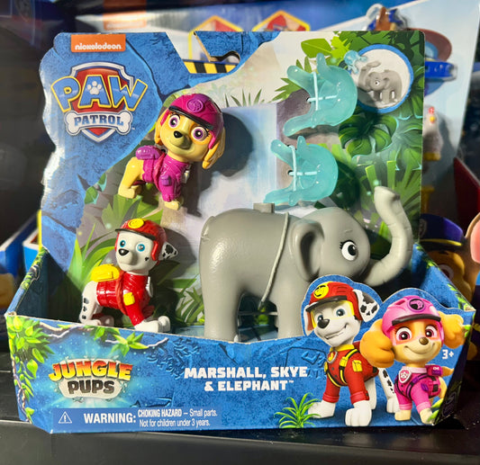 Paw Patrol: Jungle Pups Marshall, Skye & Elephant Figures 50336