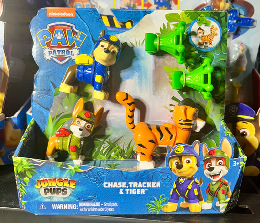 Paw Patrol: Jungle Pups Chase, Tracker & Tiger Figures 50335