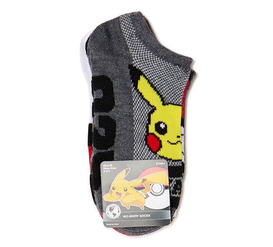 Pokemon, Boys No-Show Socks, 6-Pack