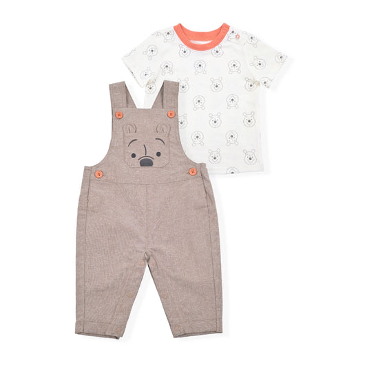 Winnie The Pooh AP Baby Boy Pooh Overall Set, 2 Piece