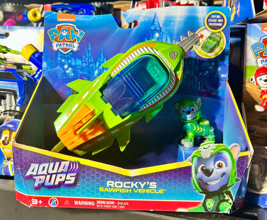 PAW Patrol Aqua Pups, Rocky Transforming Vehicle with Figure 44672