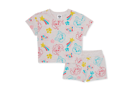 Paw Patrol Baby and Toddler Girls Tee and Shorts Set, 2-Piece
