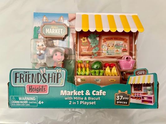Friendship Heights Playset Market & Cafe with Millie & Biscuit 93266