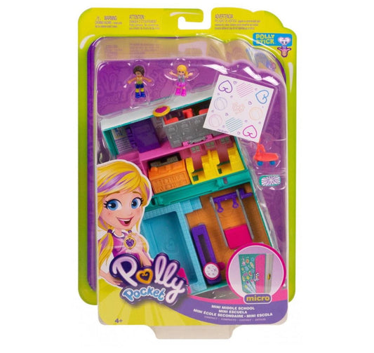 Polly Pocket Mini Middle School Compact with Dolls & Accessories 76591