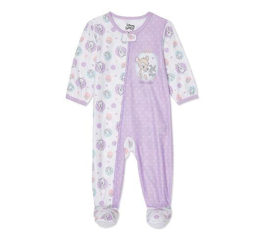 Bambi Baby Girl Microfleece Blanket Sleeper Pajamas