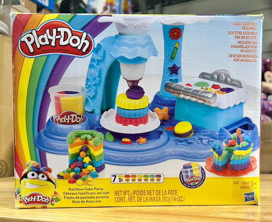 Play-Doh Rainbow Cake Set, 7 Cans of 3-in-1, 83567