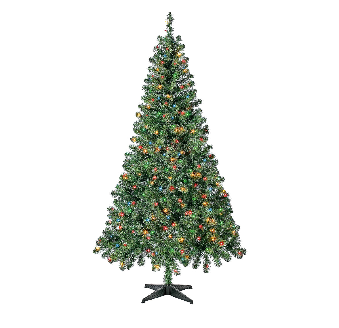 6.5 Foot Pre-Lit Multi-color Lights Madison Pine Green Christmas Tree 54098