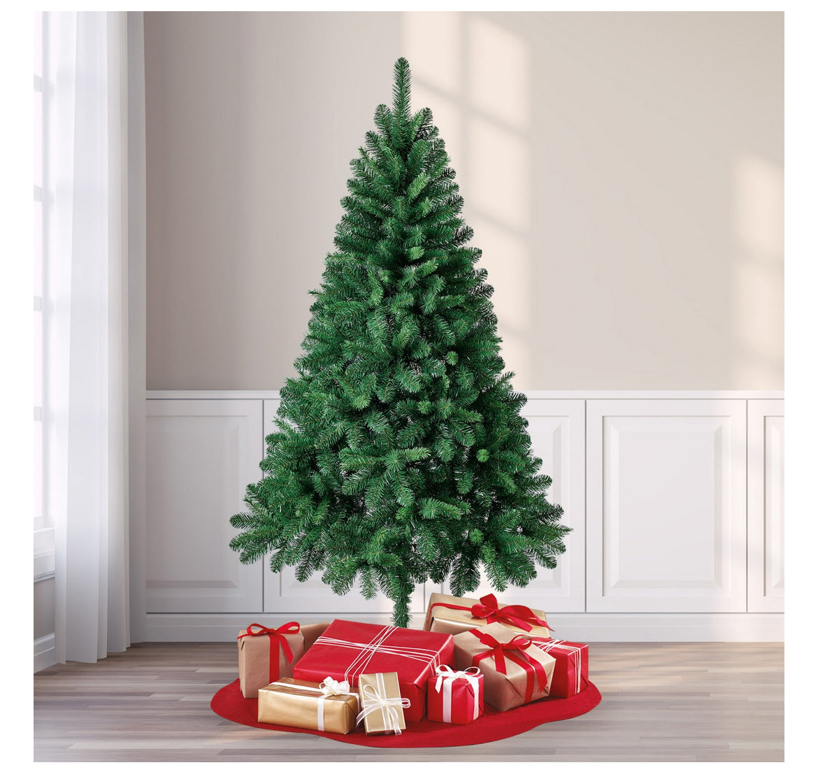 Holiday Time 6.5 Foot Non-Lit Jackson Spruce Green Christmas Tree 54071