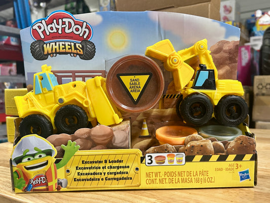 Play-Doh Wheels Excavator and Loader Play Dough Set - 3 Color (3 Piece) 76405