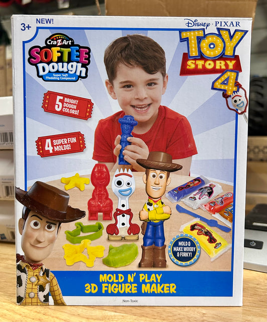 Cra-Z-Art Softee Dough Toy Story 4 Mold ‘n Play 3D Figure Maker Set 365032