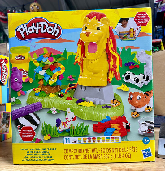 Play-Doh Growin' Mane Lion and Friends Animal-Themed Playset 121806