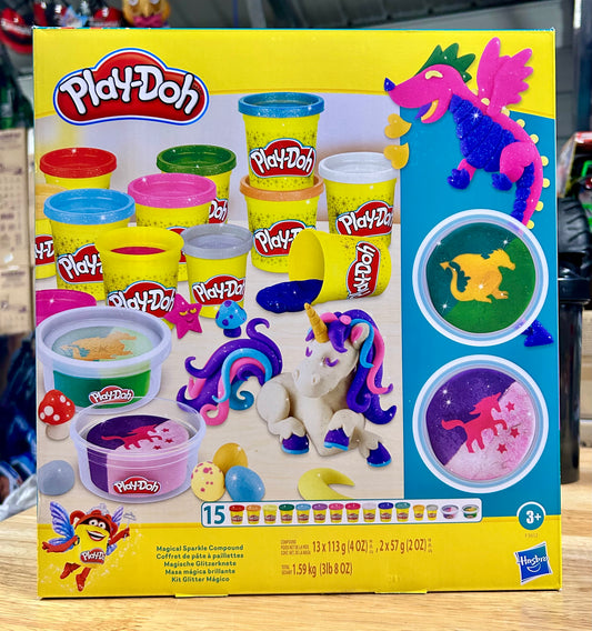 Play-Doh Magical Sparkle Pack for Kids, 15 Cans of Sparkle, Super Shimmer, and Metallic 954582