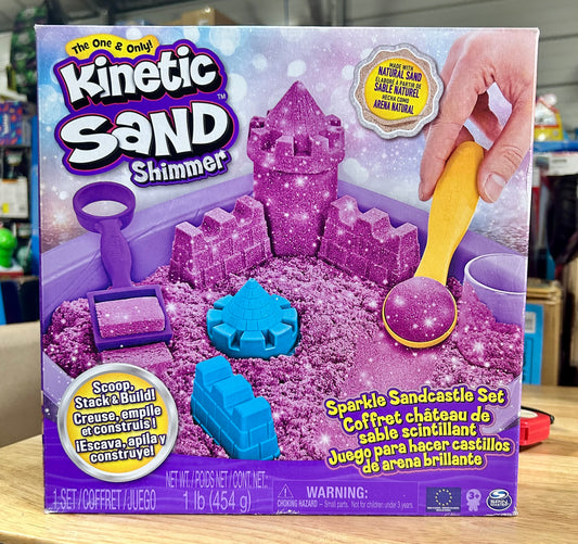 Kinetic Sand Sparkle Sandcastle Set w/ 1lb Purple Shimmer Kinetic Sand 37844