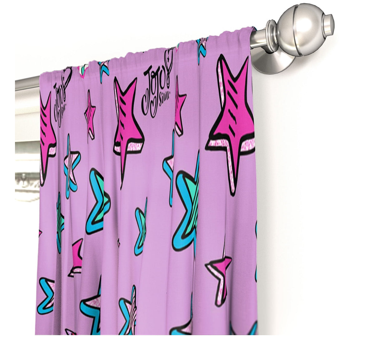 Jojo Siwa Kids Window Drapes, 82 x 63” Microfiber 26184