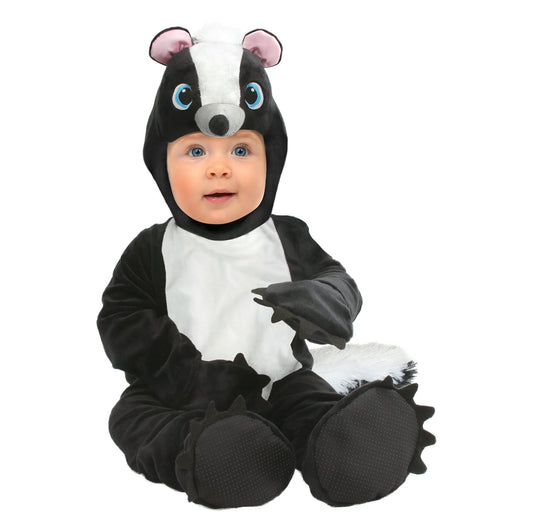 Infant Way to Celebrate Skunk Halloween Costume 0-6M, Black and White 02285