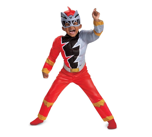 Power Rangers Red Ranger Dino Fury Toddler Boys Size 3T-4T Halloween Costume 02747