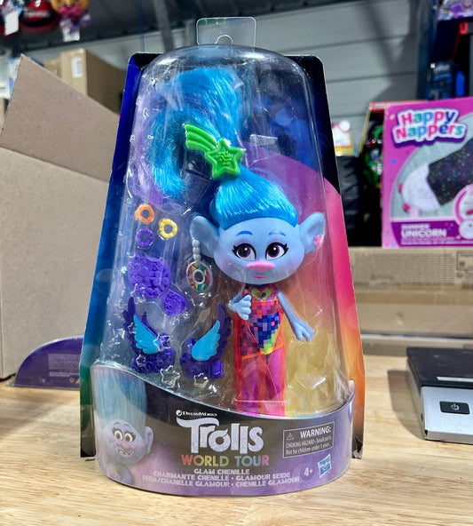 DreamWorks Trolls Glam Chenille Fashion Doll, Includes Dress and Shoes 632930