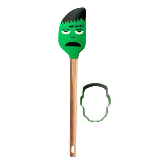 Halloween Frankenstein Spatula with Coordinating Stainless Cookie Cutter, 2 - Piece Set 11895