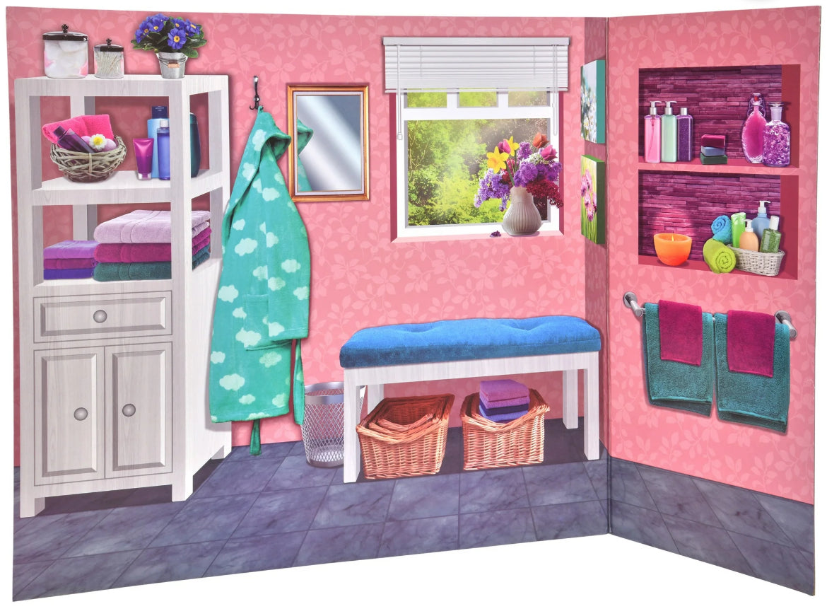My Life As Reversible Background for Use with Dolls, Bedroom & Bathroom 28835