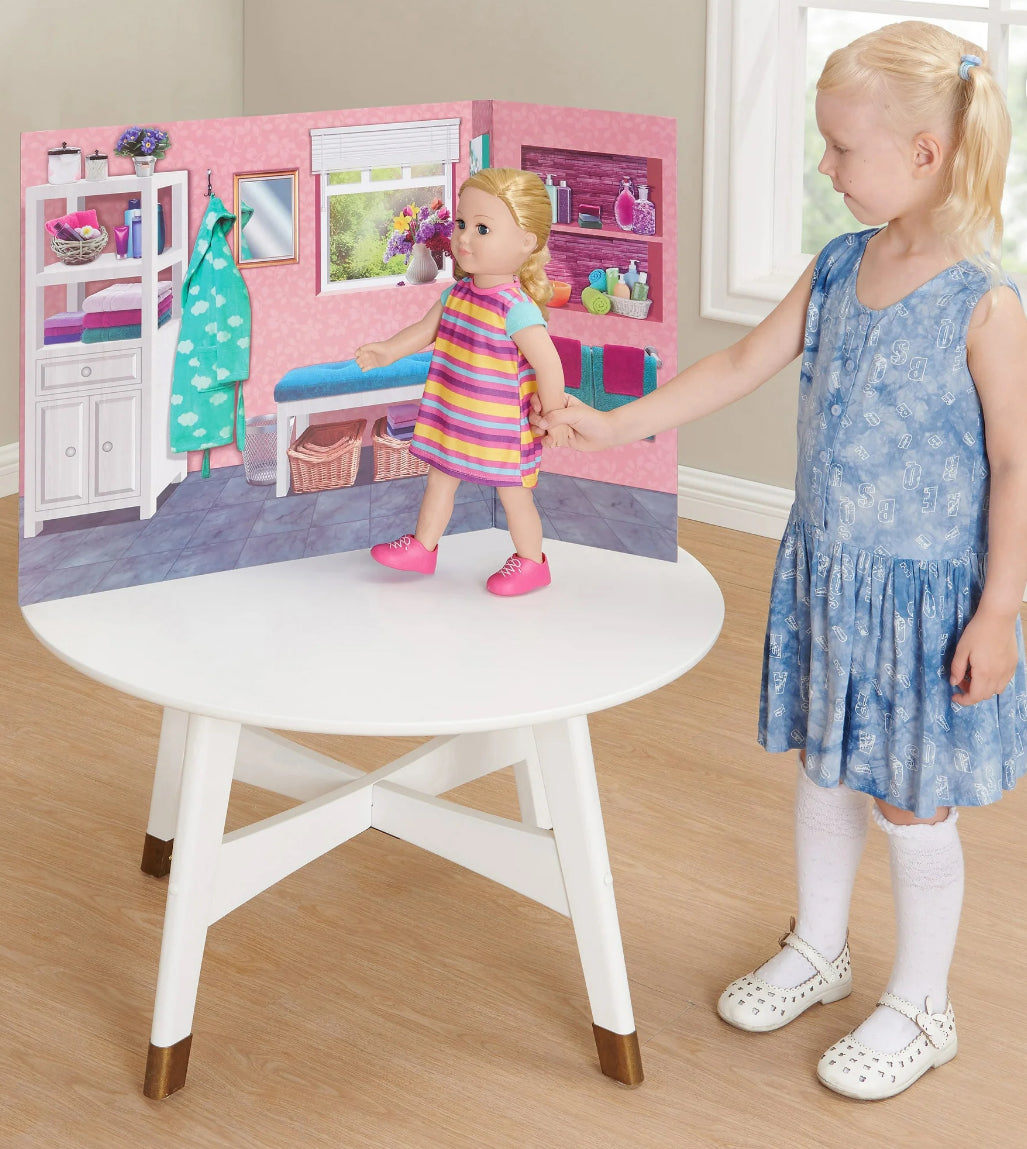 My Life As Reversible Background for Use with Dolls, Bedroom & Bathroom 28835