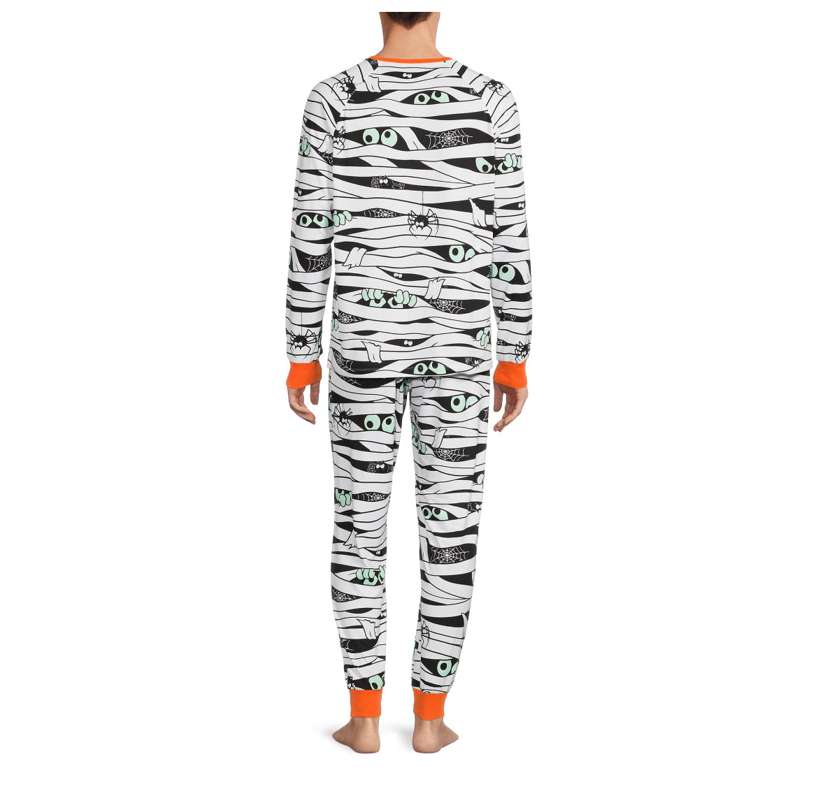 Halloween Men’s Family Glow-in-the-Dark Pajama Set, 2-Piece