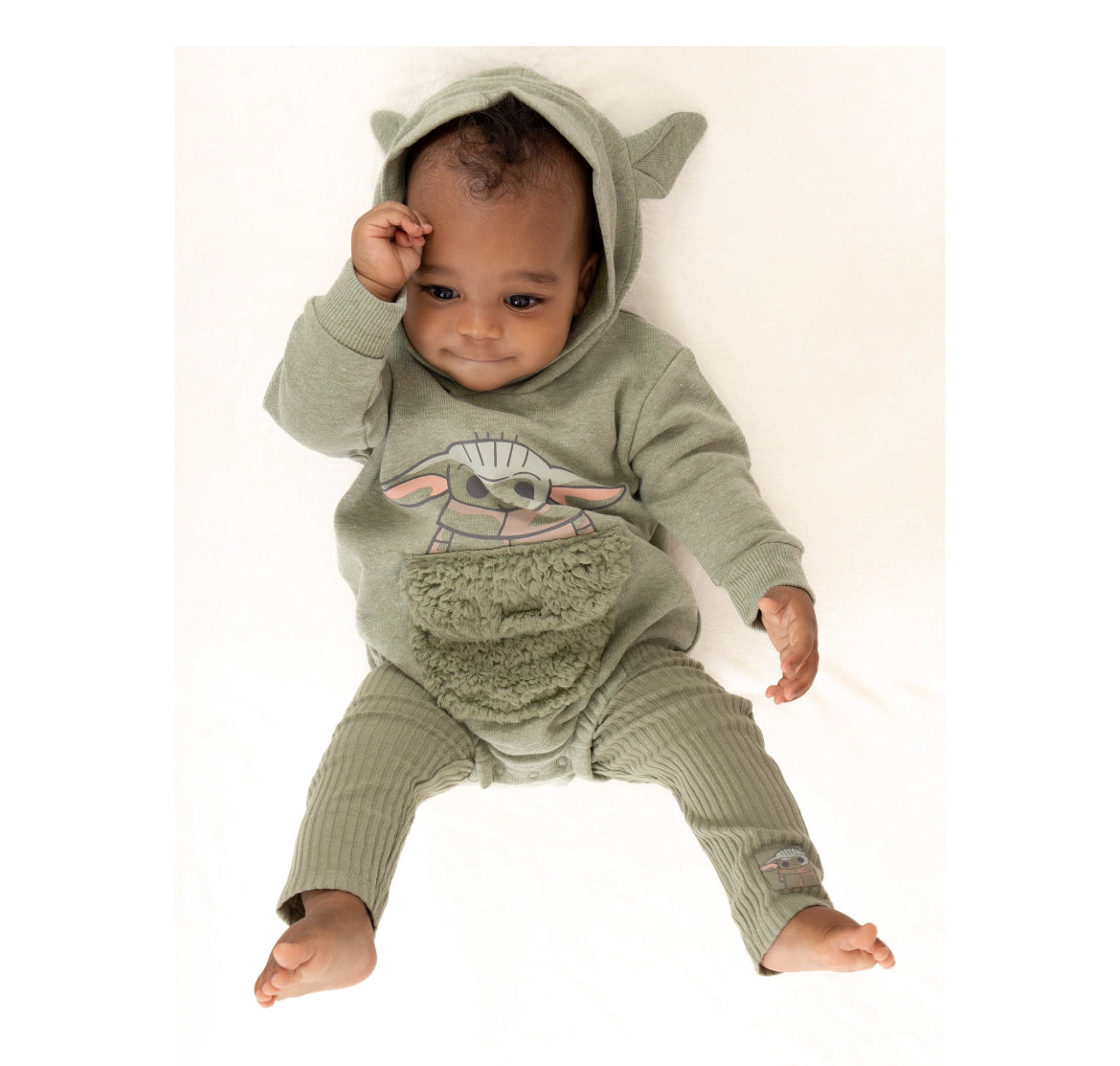 Star Wars Newborn Baby Boy Cosplay Yoda Outfit Set, 2-Piece Set