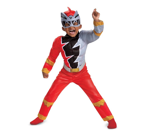 Power Rangers Red Ranger Dino Fury Toddler 2T Muscle Dress Up Halloween Costume 02746