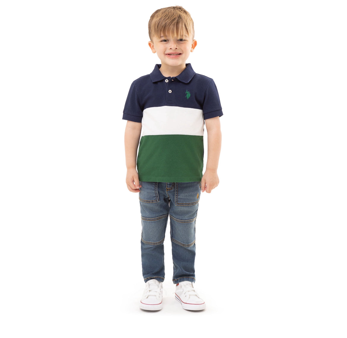 U.S. Polo Assn. Toddler Boy Striped Polo