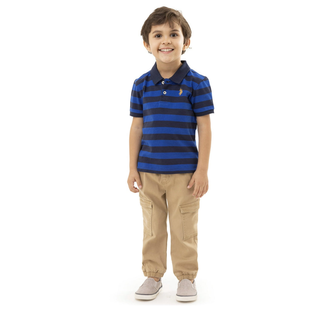 U.S. Polo Assn. Toddler Boy Striped Polo