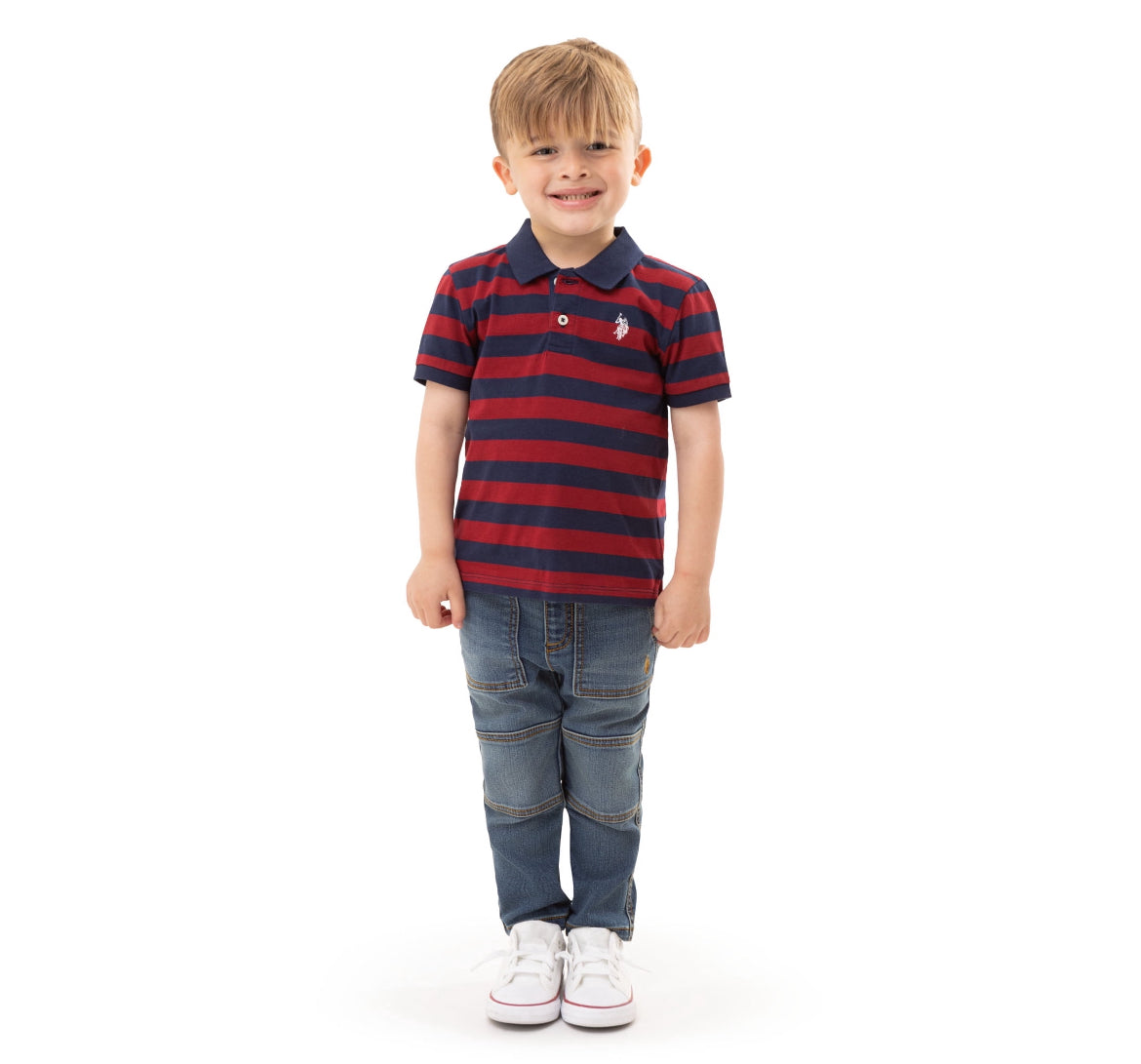 U.S. Polo Assn. Toddler Boy Striped Polo