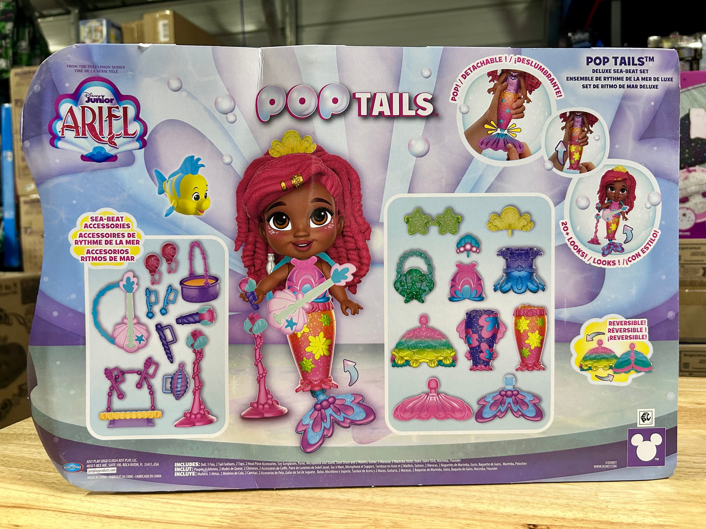 Disney Junior Ariel Pop Tails Deluxe Sea-Beat 7-inch Figure Set 39944