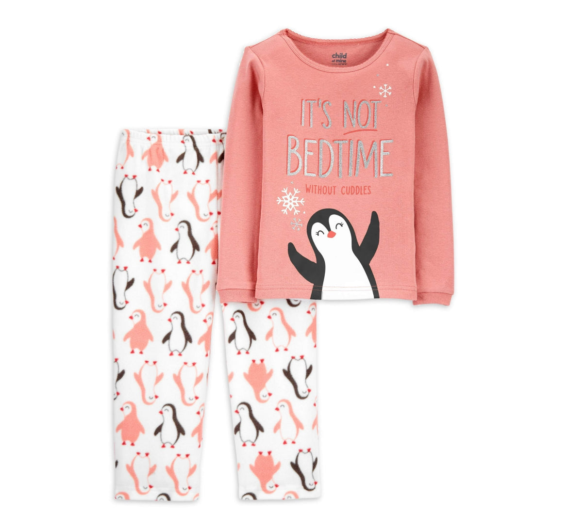Carter's Child of Mine Girl 2pc Pj Fleece Penguin