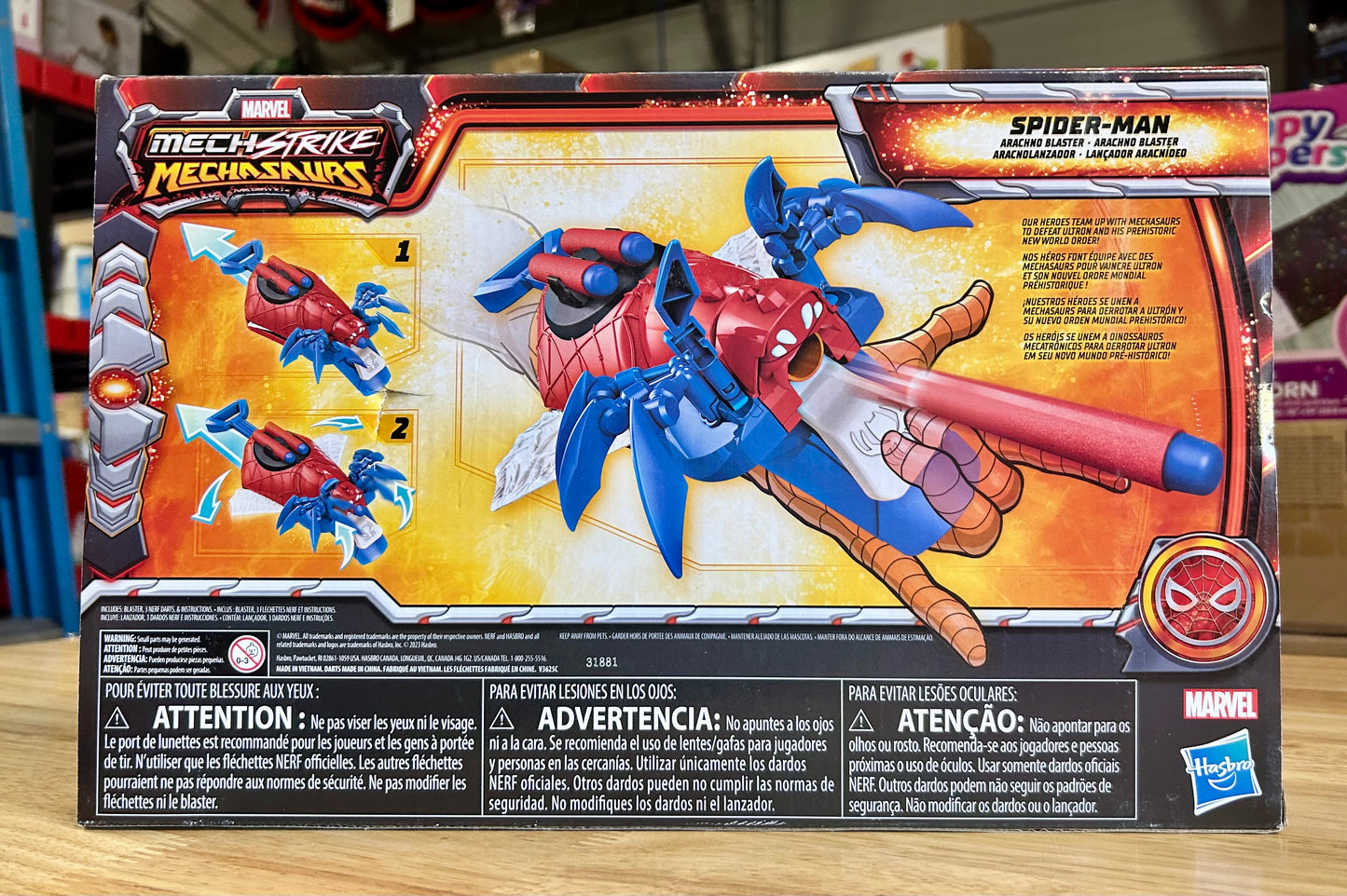 Marvel: Mech Strike Mechasaurs Spider-Man Arachno Nerf Toy Blaster 20648