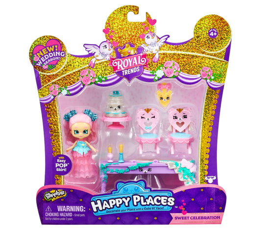Shopkins Happy Places Small Dolls - Happy Scene Pack, Sweet Wedding Celebration 57747