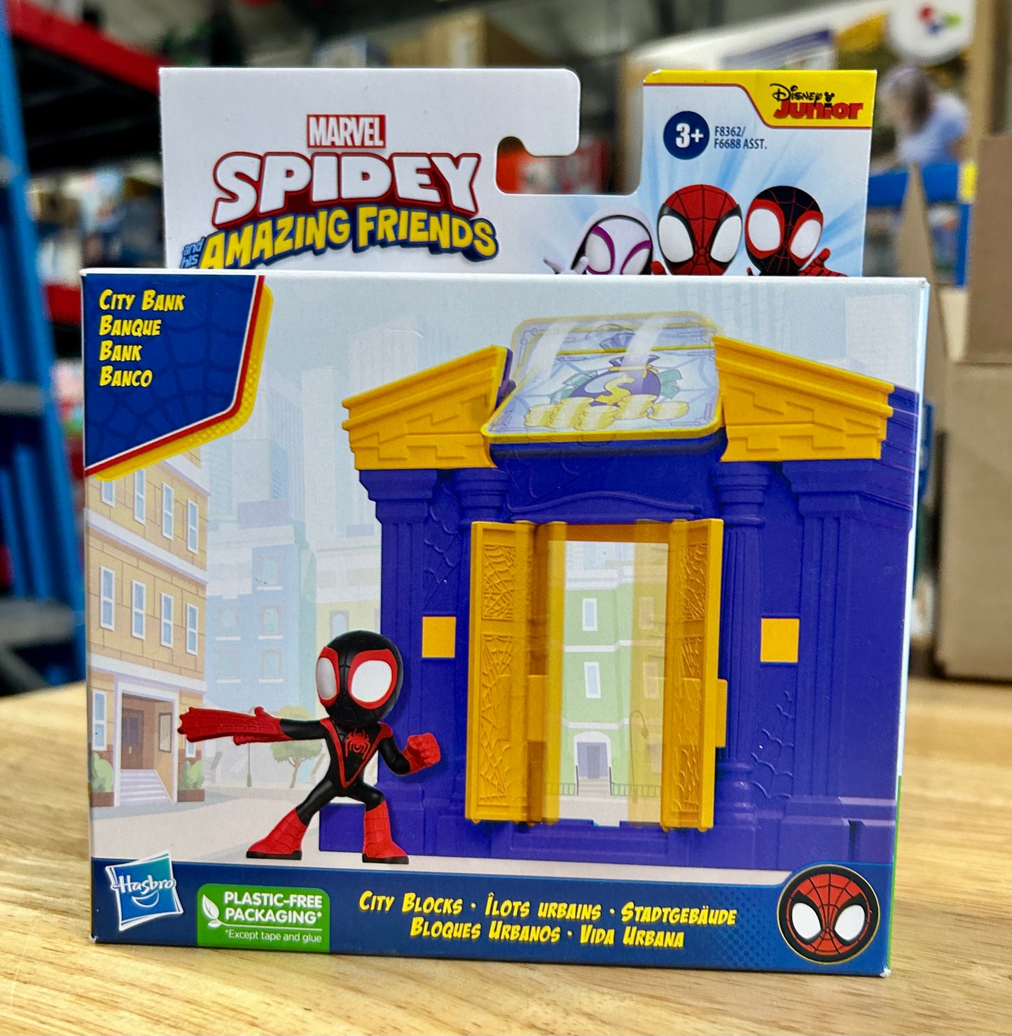 Marvel Spidey and His Amazing Friends City Blocks, Miles Morales: Spider-Man City Bank Kids Playset 139177