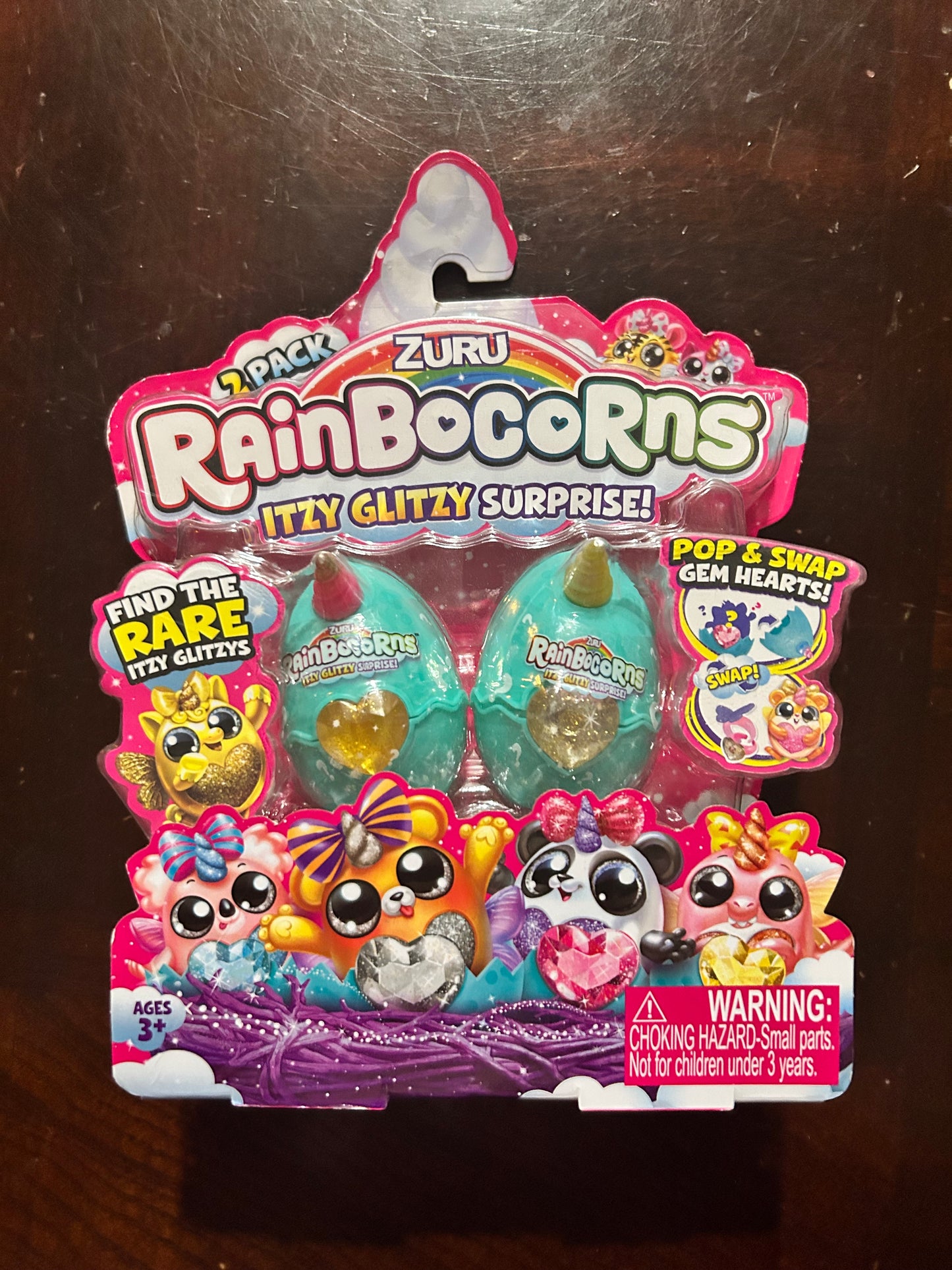 ZURU Rainbocorns 2 Pack Series 1 ITZY GLITZY Surprise Gem Hearts 00466