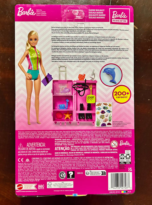 Barbie Marine Biologist Doll Mobile Lab 10-Piece Playset 12728