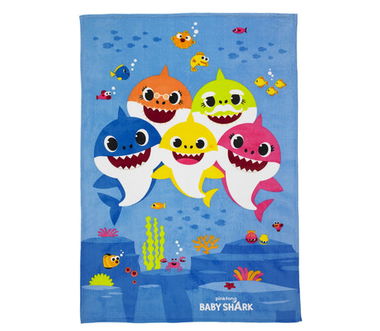 Baby Shark Kids Plush Blanket, 62” x 90” 81362