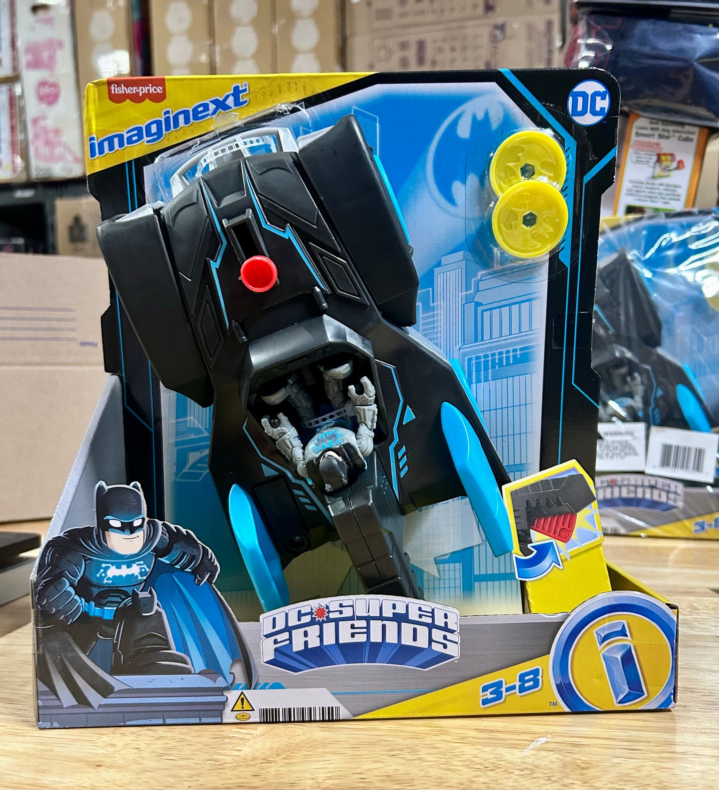 Imaginext DC Super Friends Bat-Tech Batmobile Transforming Vehicle & Light-Up Batman Figure 94655