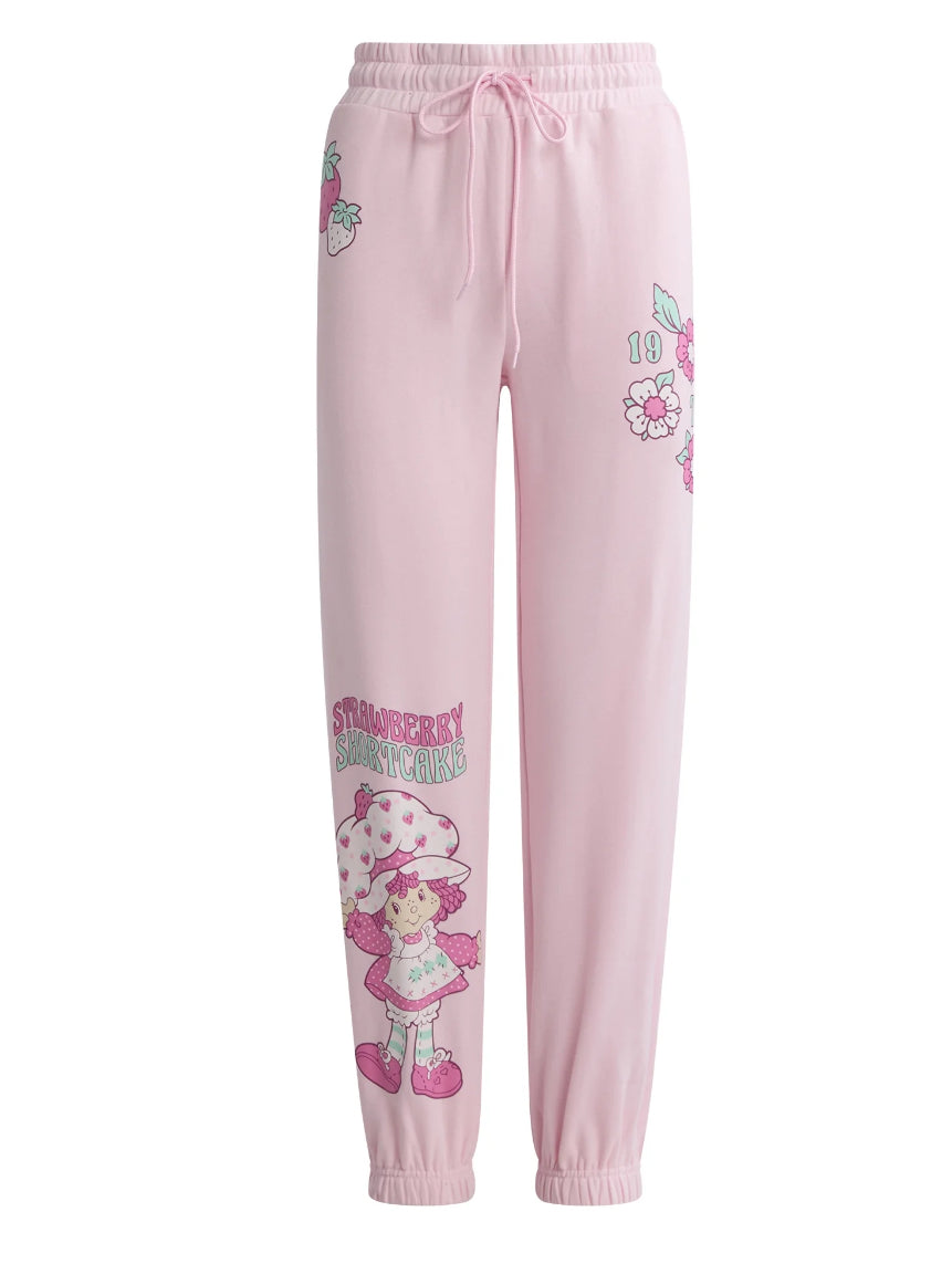Strawberry Shortcake Women’s Graphic Jogger Pants, 29" Inseam