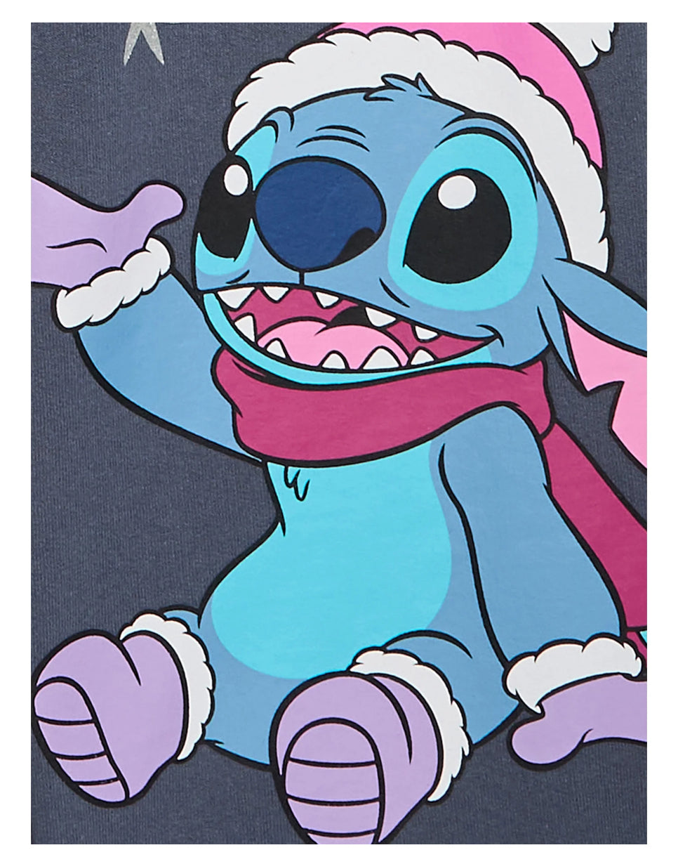 Disney Stitch Girls Winter Graphic Print Sweatpants