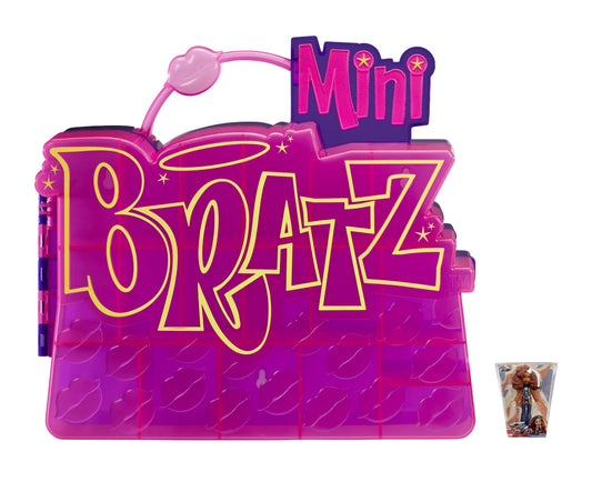 Mini Bratz Collector’s Case with Exclusive Collectible Figure, Holds 60+ Minis, Travel Case 59493