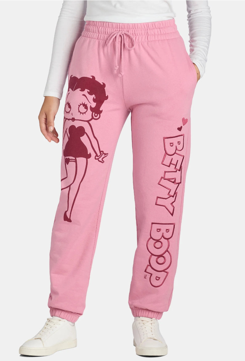 Betty Boop Women's Graphic Joggers, 29" Inseam