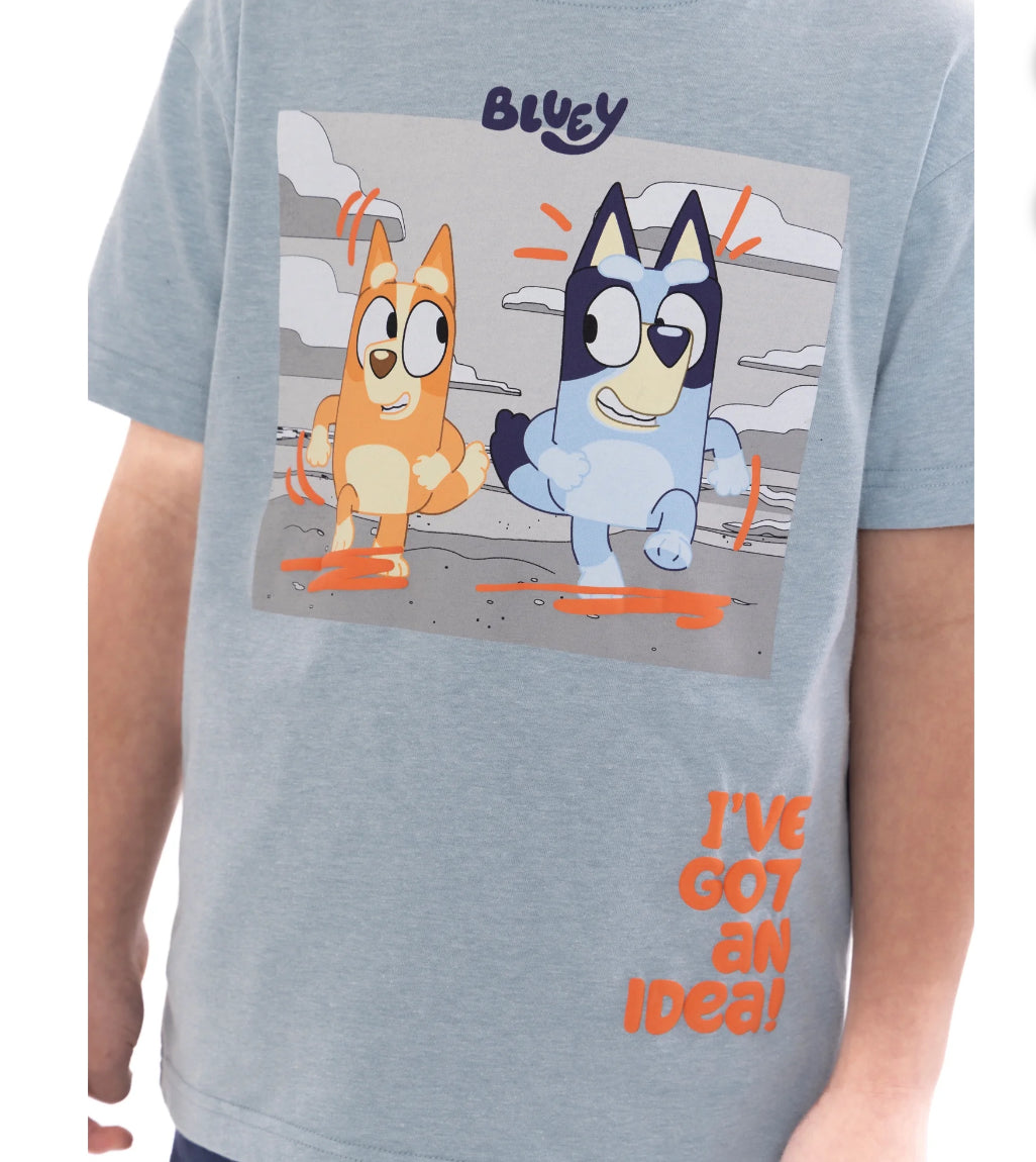 Bluey Boys' Short Sleeve Graphic Tee and Shorts Set, 2-Piece