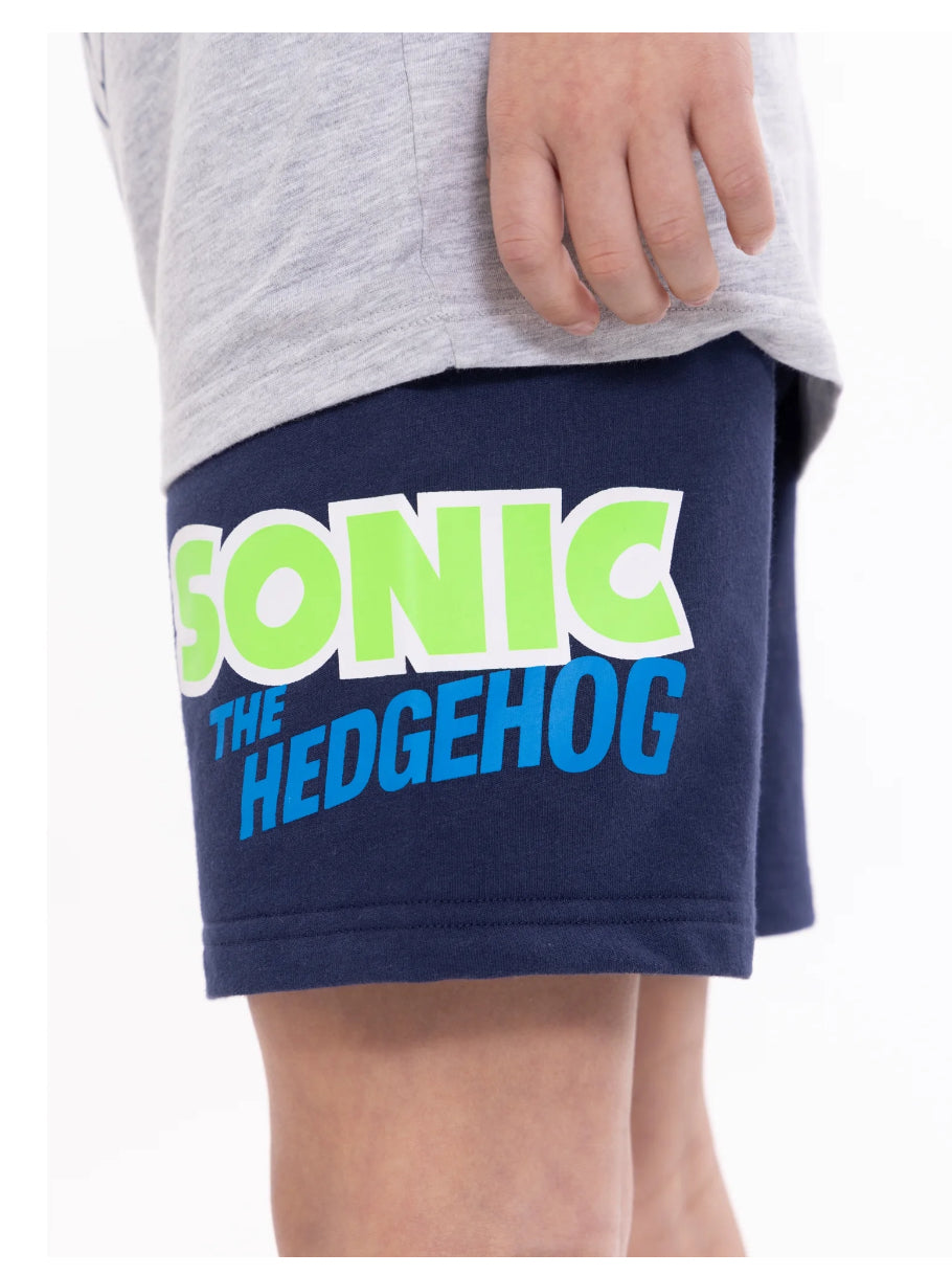 Sonic the Hedgehog Boys' Graphic Tee and Shorts Set, 2-Piece