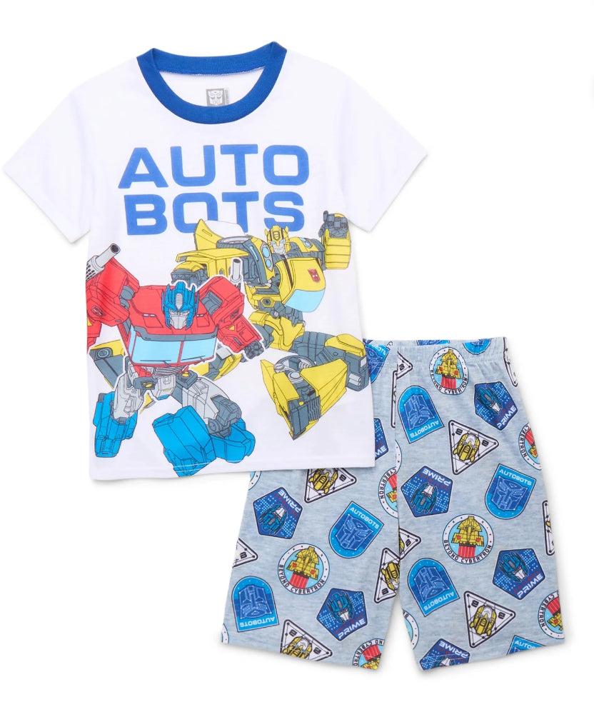 Transformers Boys' Tee and Shorts Pajama Set, 2-Piece