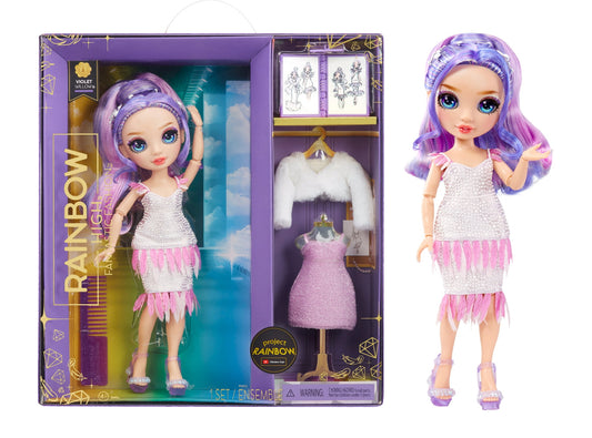 Rainbow High Fantastic Fashion Violet Willow - Purple 11” Fashion Doll 58738