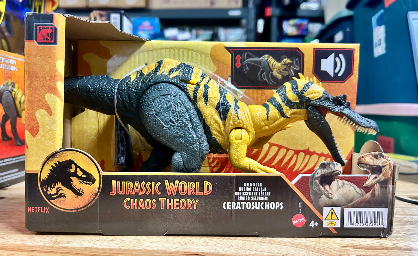 Jurassic World Chaos Theory Wild Roar Ceratosuchops Figure 27299